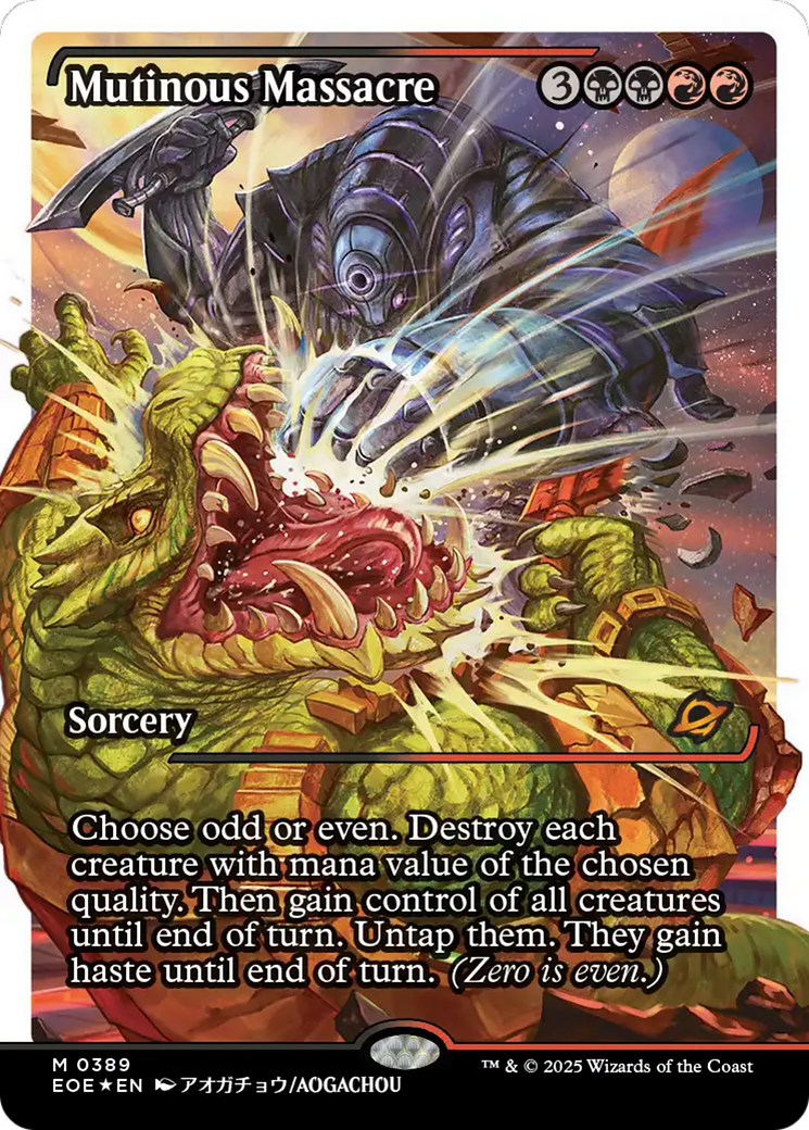 Mutinous Massacre (Showcase) (Fracture Foil) [Edge of Eternities] | Exor Games Dartmouth