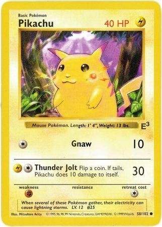 Pikachu (58/102) (E3 Stamped Promo with Red Cheeks) [Miscellaneous Cards] | Exor Games Dartmouth