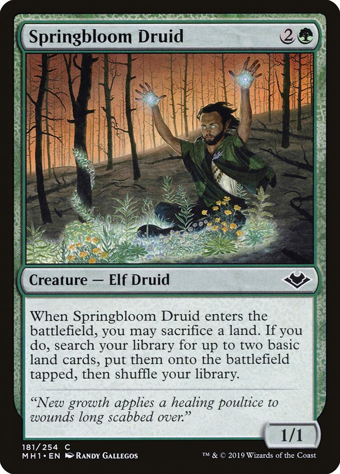 Springbloom Druid [Modern Horizons] | Exor Games Dartmouth