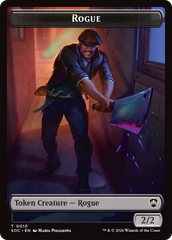 Spirit (0025) // Rogue Double-Sided Token [Secrets of Strixhaven Commander Tokens] | Exor Games Dartmouth