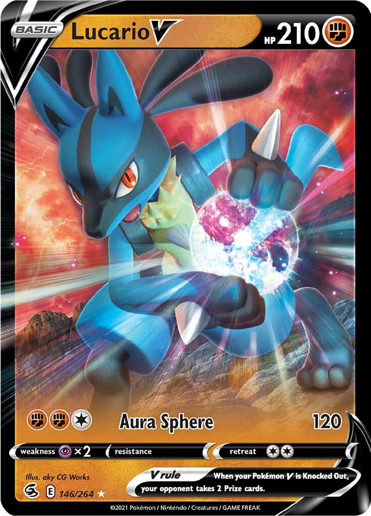 Lucario V (146/264) (Jumbo Card) [Sword & Shield: Fusion Strike] | Exor Games Dartmouth