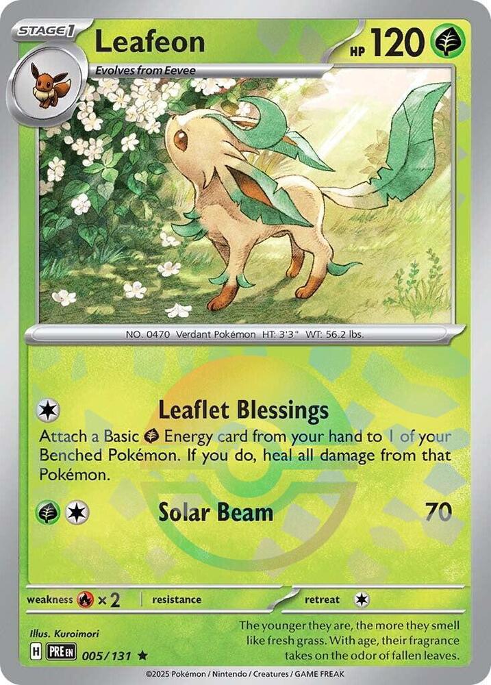 Leafeon (005/131) (Poke Ball Pattern) [Scarlet & Violet: Prismatic Evolutions] | Exor Games Dartmouth