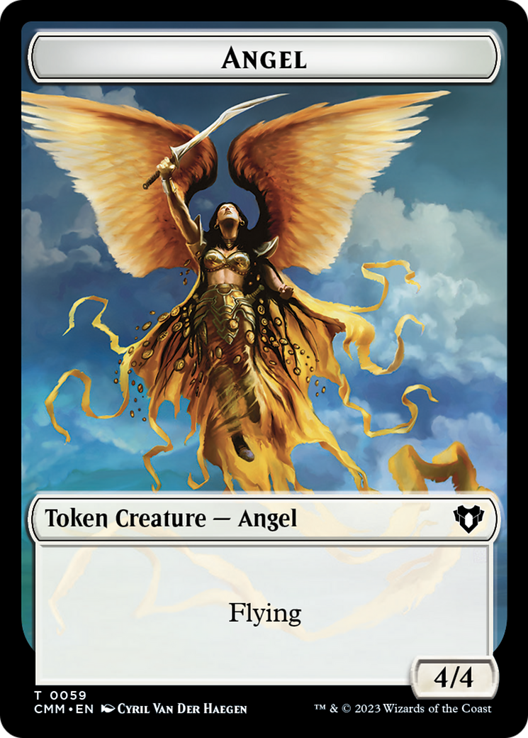 Copy (54) // Angel Double-Sided Token [Commander Masters Tokens] | Exor Games Dartmouth