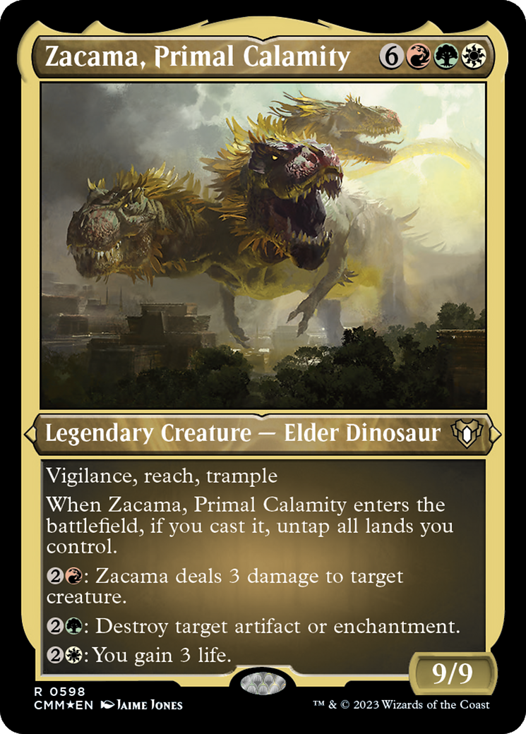 Zacama, Primal Calamity (Foil Etched) [Commander Masters] | Exor Games Dartmouth