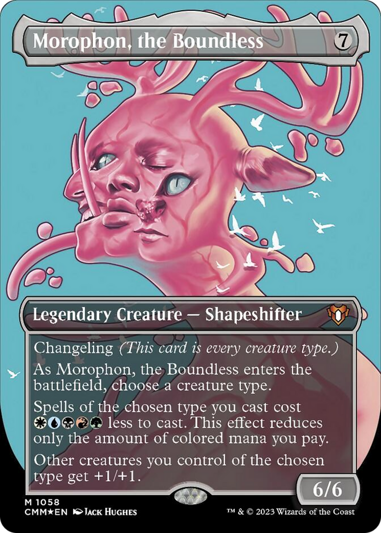 Morophon, the Boundless (Borderless Textured Foil Frame Break) [Commander Masters] | Exor Games Dartmouth