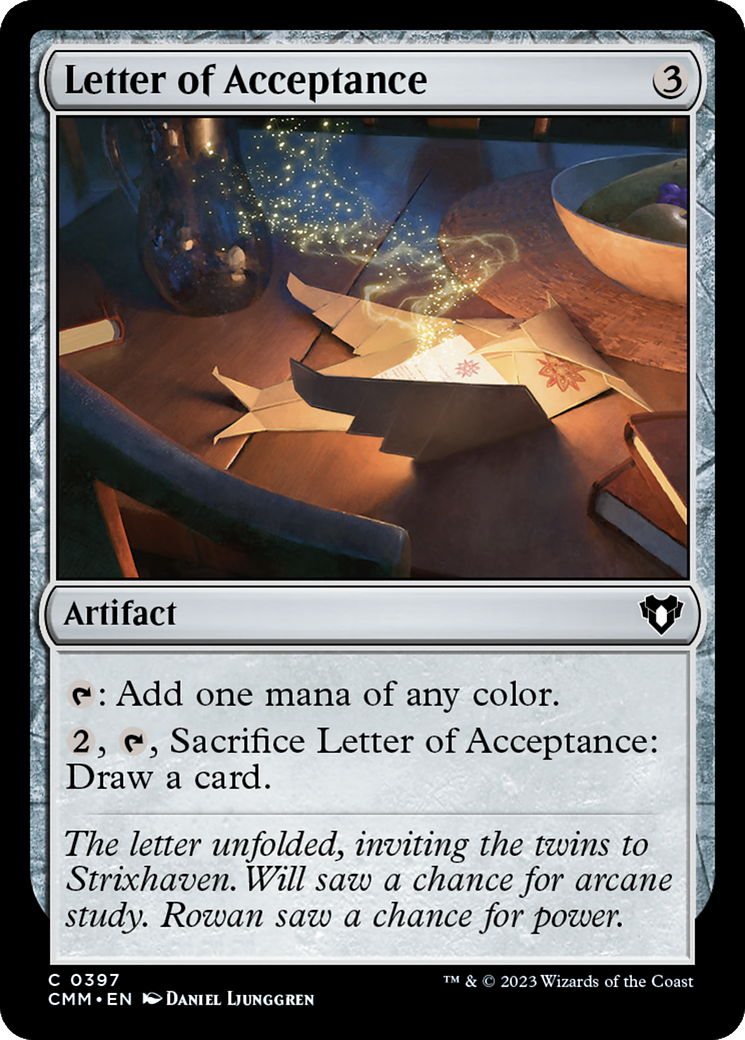 Letter of Acceptance [Commander Masters] | Exor Games Dartmouth