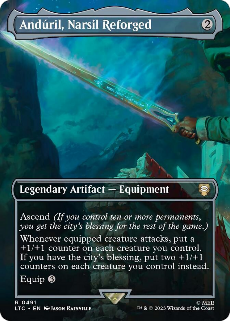 Anduril, Narsil Reforged (Borderless) [The Lord of the Rings: Tales of Middle-Earth Commander] | Exor Games Dartmouth