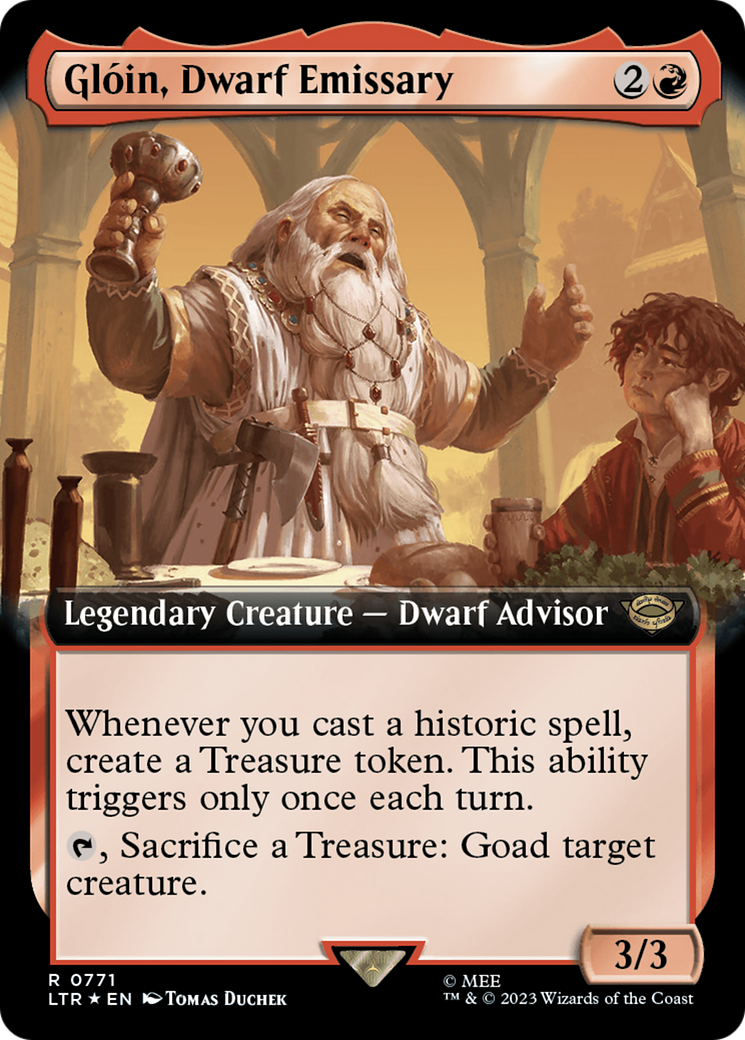 Gloin, Dwarf Emissary (Extended Art) (Surge Foil) [The Lord of the Rings: Tales of Middle-Earth] | Exor Games Dartmouth