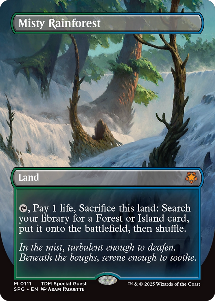 Misty Rainforest (Borderless) [Tarkir: Dragonstorm Special Guests] | Exor Games Dartmouth