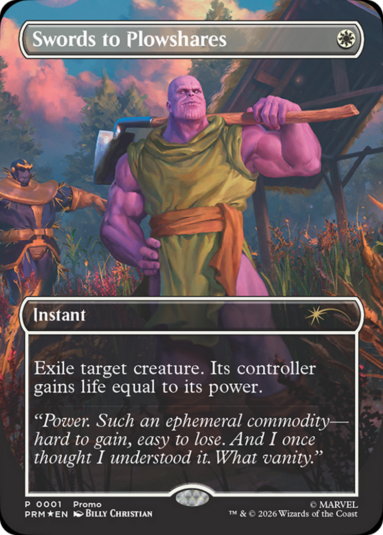 Swords to Plowshares (Borderless) (Magazine Insert) [Media Promos] | Exor Games Dartmouth