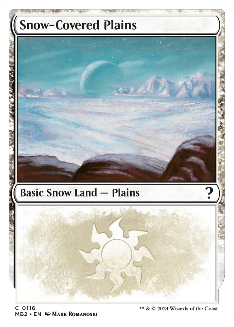 Snow-Covered Plains (White Border) [Mystery Booster 2] | Exor Games Dartmouth