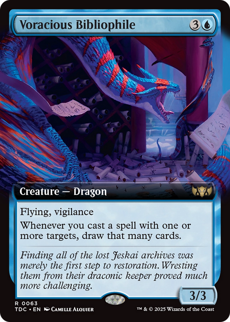 Voracious Bibliophile (Extended Art) [Tarkir: Dragonstorm Commander] | Exor Games Dartmouth