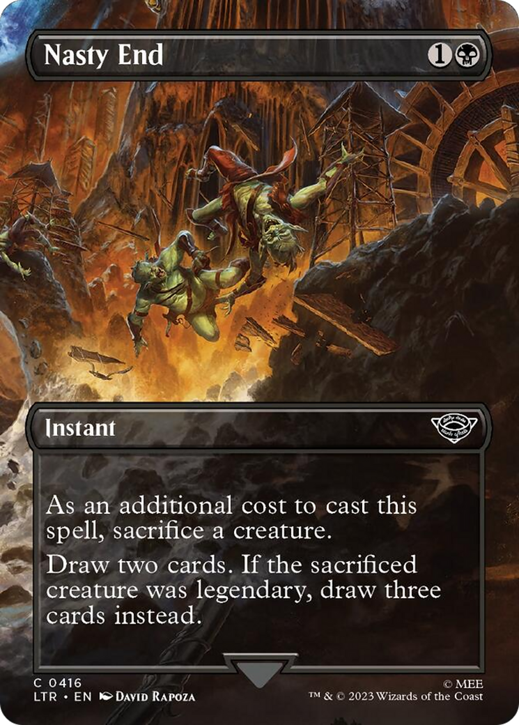 Nasty End (Borderless Alternate Art) [The Lord of the Rings: Tales of Middle-Earth] | Exor Games Dartmouth
