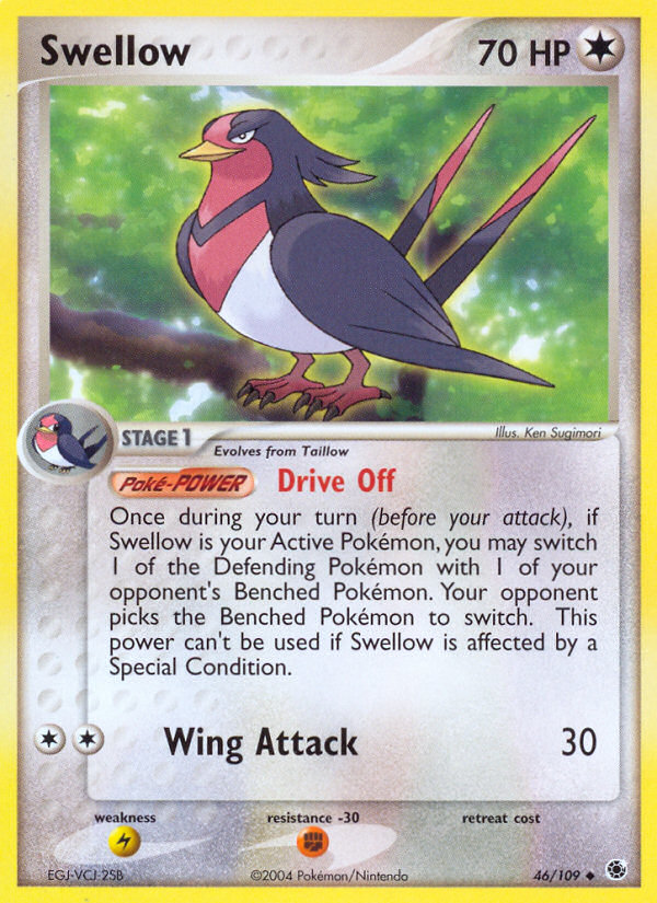 Swellow (46/109) [EX: Ruby & Sapphire] | Exor Games Dartmouth