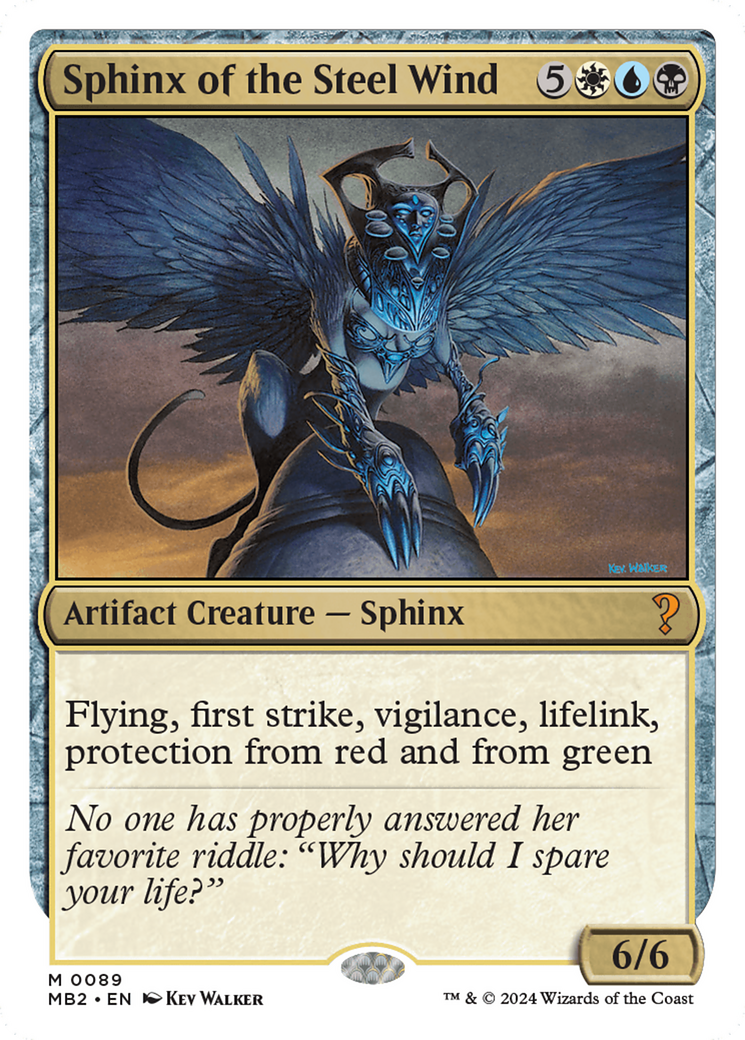 Sphinx of the Steel Wind (White Border) [Mystery Booster 2] | Exor Games Dartmouth
