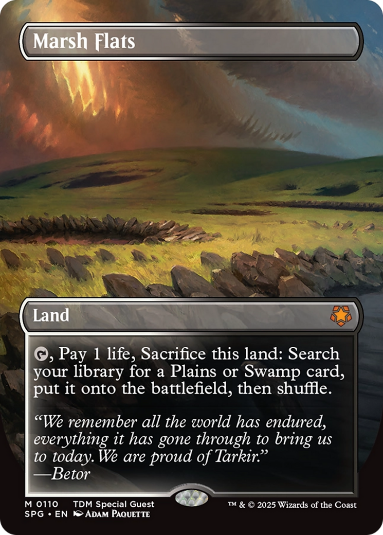 Marsh Flats (Borderless) [Tarkir: Dragonstorm Special Guests] | Exor Games Dartmouth