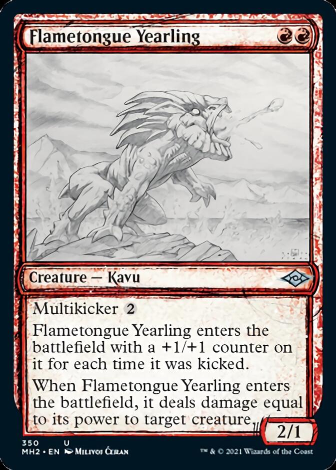 Flametongue Yearling (Sketch) [Modern Horizons 2] | Exor Games Dartmouth