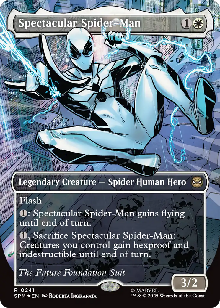 Spectacular Spider-Man (0241) (Borderless) (Textured Foil) [Marvel's Spider-Man] | Exor Games Dartmouth