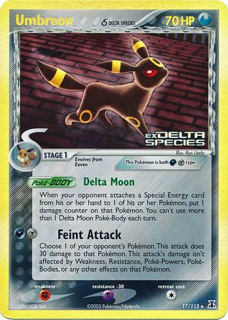 Umbreon (17/113) (Delta Species) (Stamped) [EX: Delta Species] | Exor Games Dartmouth