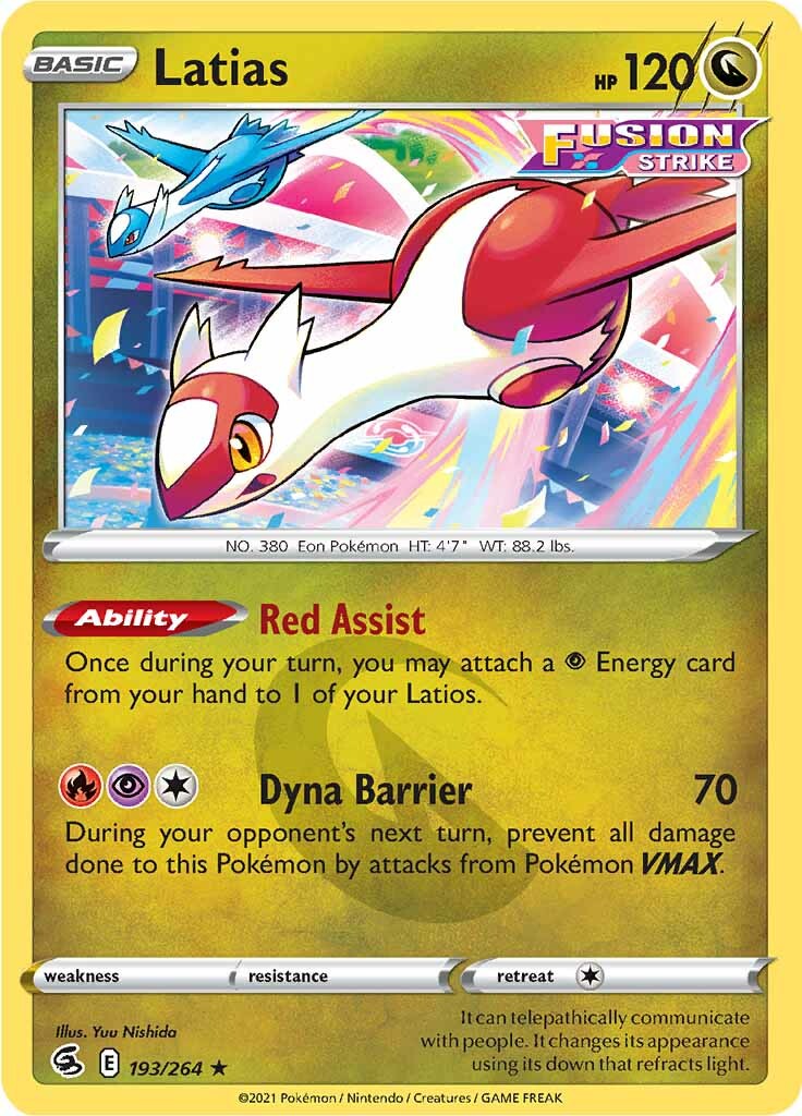 Latias (193/264) [Sword & Shield: Fusion Strike] | Exor Games Dartmouth