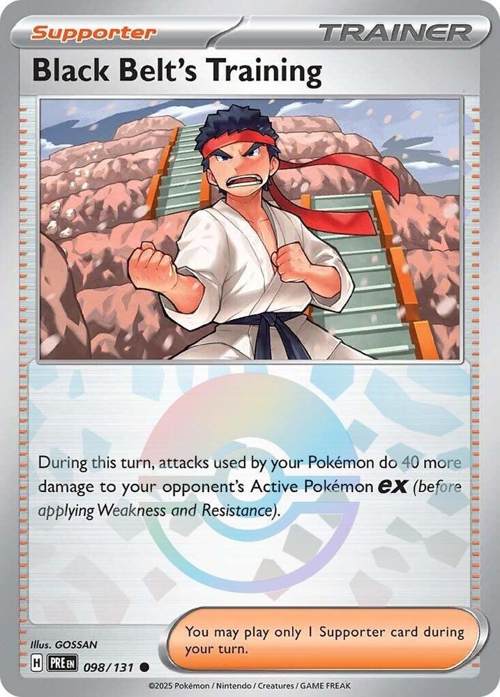 Black Belt's Training (098/131) (Poke Ball Pattern) [Scarlet & Violet: Prismatic Evolutions] | Exor Games Dartmouth