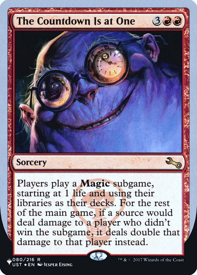 The Countdown Is at One (Unfinity Foil Edition) [The List] | Exor Games Dartmouth