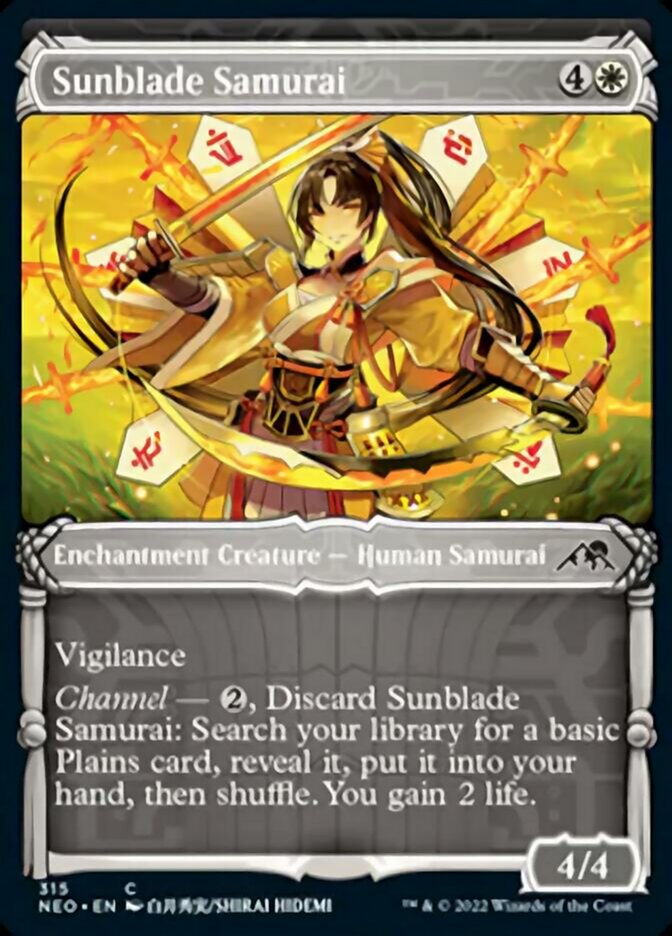 Sunblade Samurai (Showcase Samurai) [Kamigawa: Neon Dynasty] | Exor Games Dartmouth