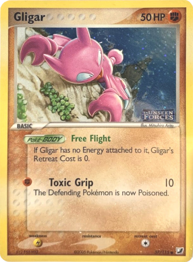 Gligar (57/115) (Stamped) [EX: Unseen Forces] | Exor Games Dartmouth