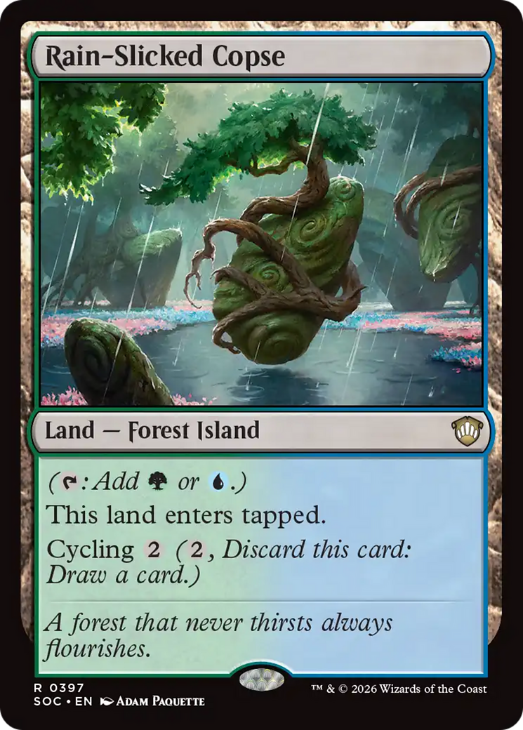 Rain-Slicked Copse [Secrets of Strixhaven Commander] | Exor Games Dartmouth