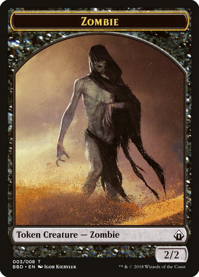 Zombie Token [Battlebond Tokens] | Exor Games Dartmouth