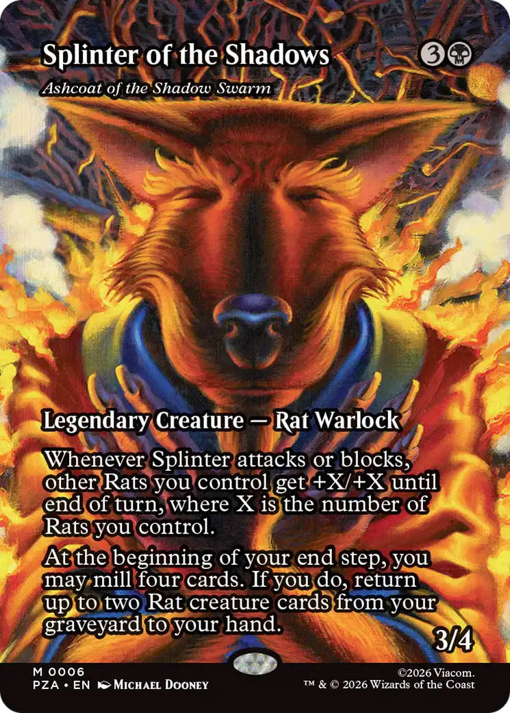 Splinter of the Shadows - Ashcoat of the Shadow Swarm (Borderless) [Teenage Mutant Ninja Turtles Eternal-Legal] | Exor Games Dartmouth