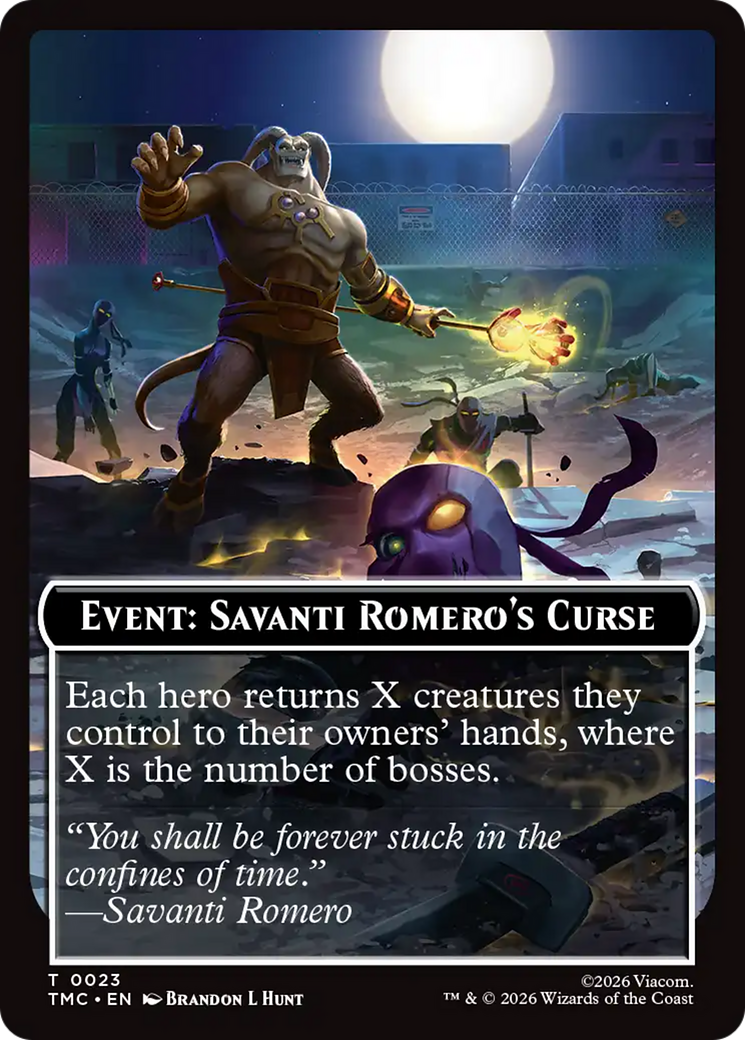 Event: Savanti Romero's Curse [Teenage Mutant Ninja Turtles Commander Tokens] | Exor Games Dartmouth