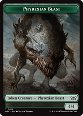 Phyrexian Beast //Manifest Double-Sided Token [Duskmourn: House of Horror Commander Tokens] | Exor Games Dartmouth