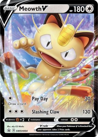 Meowth V (SWSH004) [Sword & Shield: Black Star Promos] | Exor Games Dartmouth