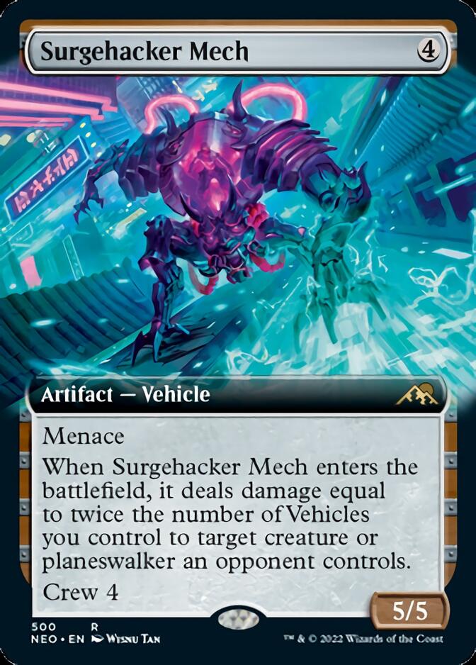 Surgehacker Mech (Extended Art) [Kamigawa: Neon Dynasty] | Exor Games Dartmouth