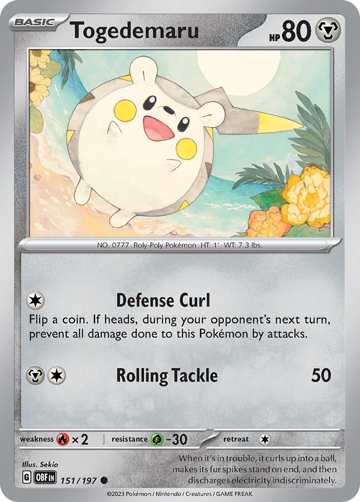 Togedemaru (151/197) [Scarlet & Violet: Obsidian Flames] | Exor Games Dartmouth