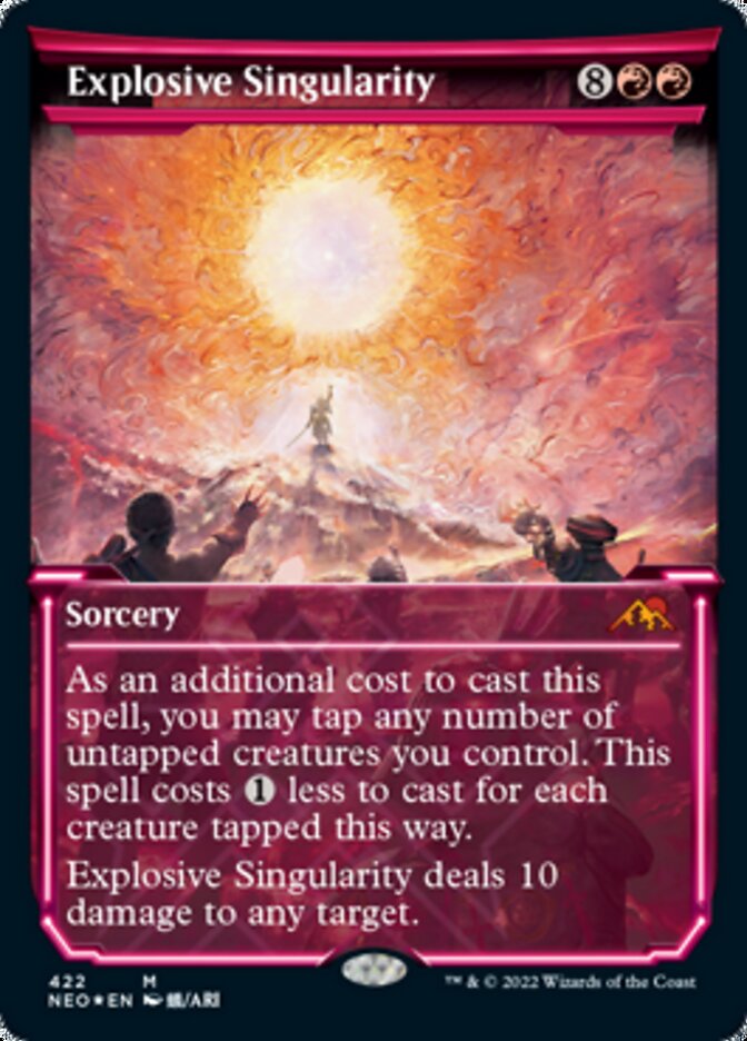 Explosive Singularity (Showcase) (Foil Etched) [Kamigawa: Neon Dynasty] | Exor Games Dartmouth