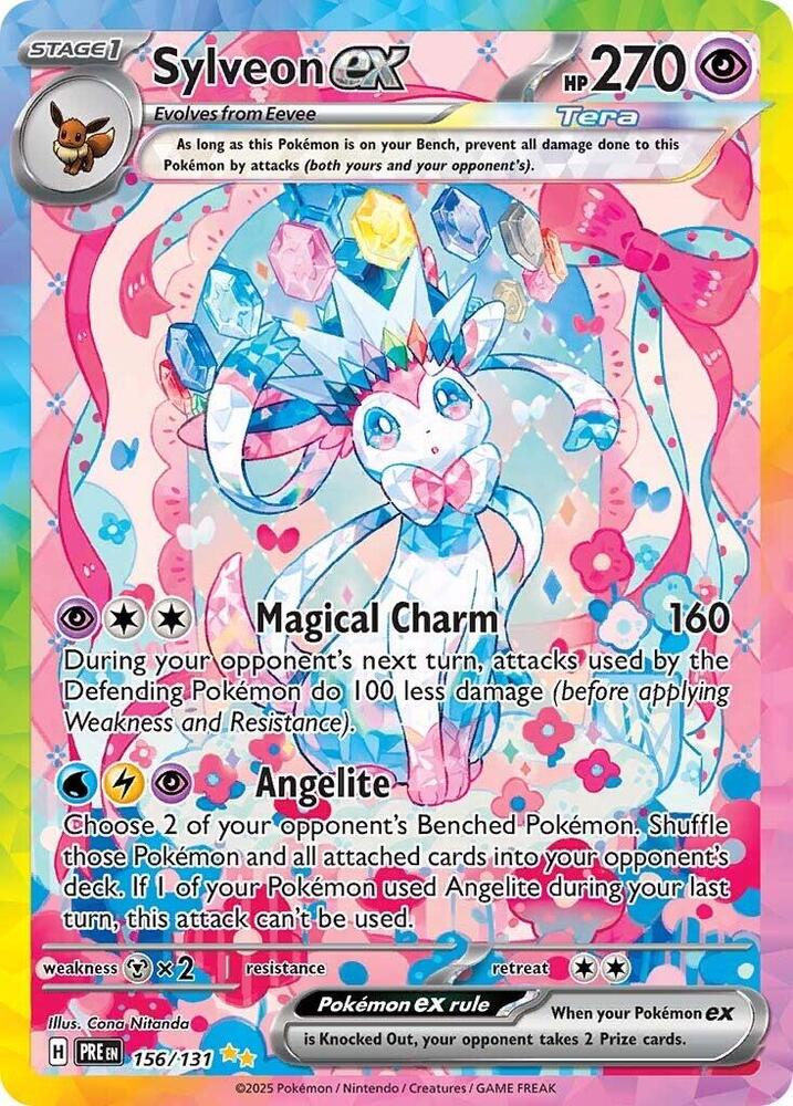 Sylveon ex (156/131) [Scarlet & Violet: Prismatic Evolutions] | Exor Games Dartmouth