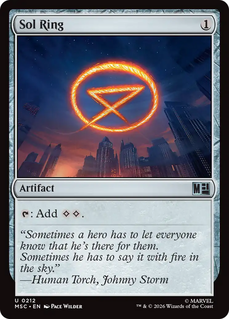 Sol Ring (0212) (Surge Foil) [Marvel Super Heroes Commander] | Exor Games Dartmouth