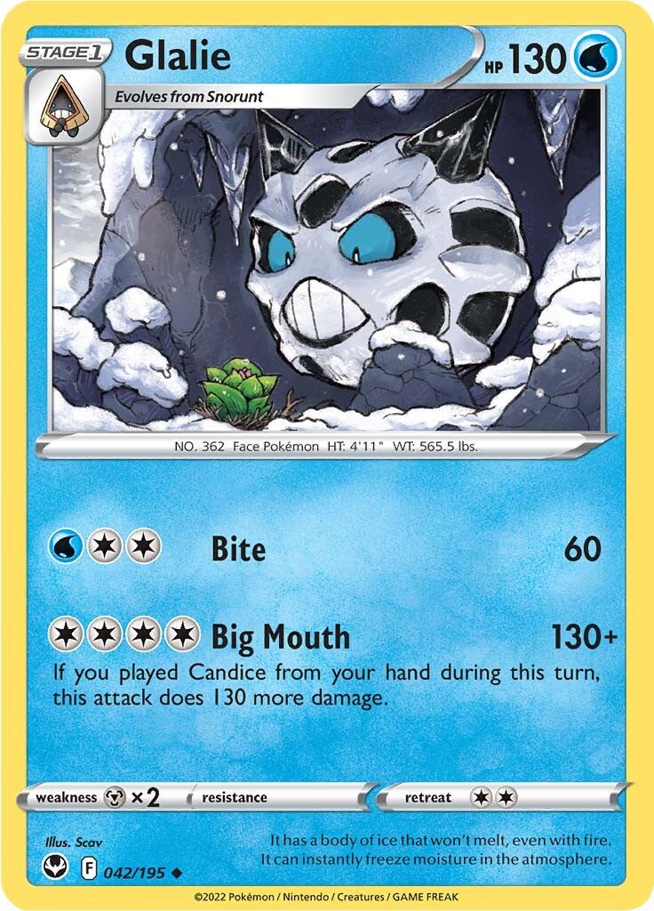 Glalie (042/195) [Sword & Shield: Silver Tempest] | Exor Games Dartmouth