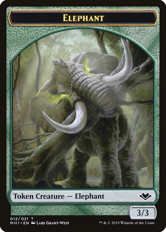 Shapeshifter (001) // Elephant (012) Double-Sided Token [Modern Horizons Tokens] | Exor Games Dartmouth