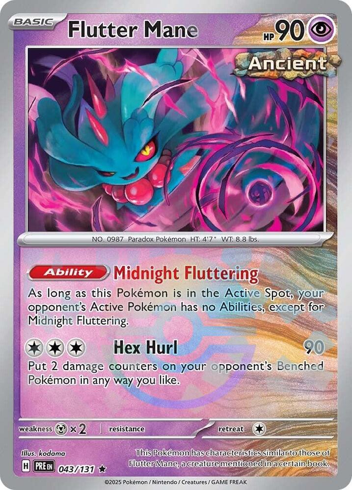 Flutter Mane (043/131) (Poke Ball Pattern) [Scarlet & Violet: Prismatic Evolutions] | Exor Games Dartmouth