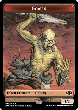 Goblin // Cat (003) Double-Sided Token [Dominaria Remastered Tokens] | Exor Games Dartmouth