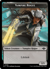 Treasure // Human Rogue Double-Sided Token [Outlaws of Thunder Junction Tokens] | Exor Games Dartmouth
