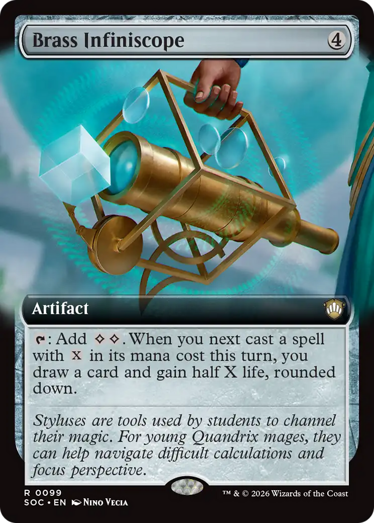 Brass Infiniscope (Extended Art) [Secrets of Strixhaven Commander] | Exor Games Dartmouth