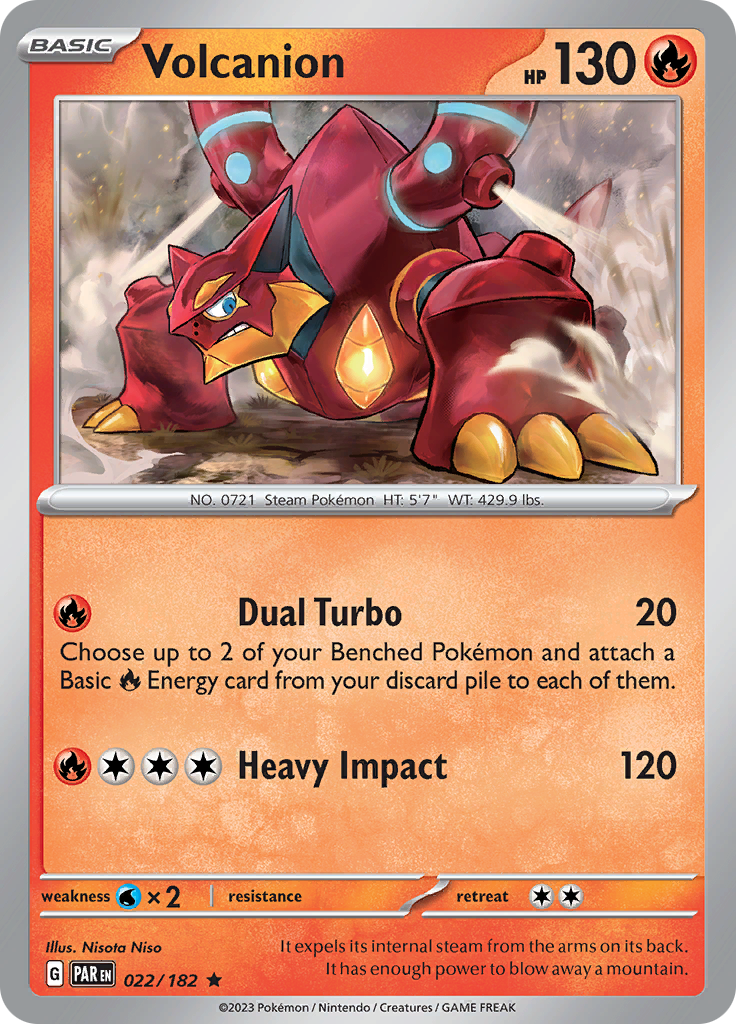 Volcanion (022/182) [Scarlet & Violet: Paradox Rift] | Exor Games Dartmouth