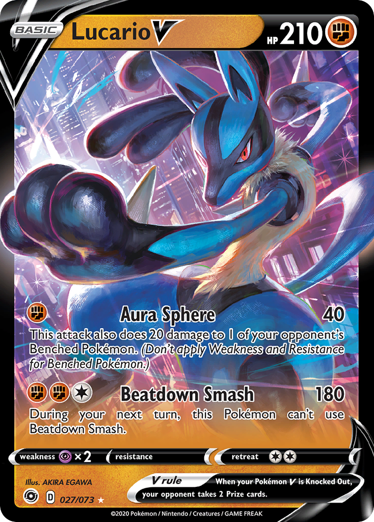 Lucario V (027/073) [Sword & Shield: Champion's Path] | Exor Games Dartmouth