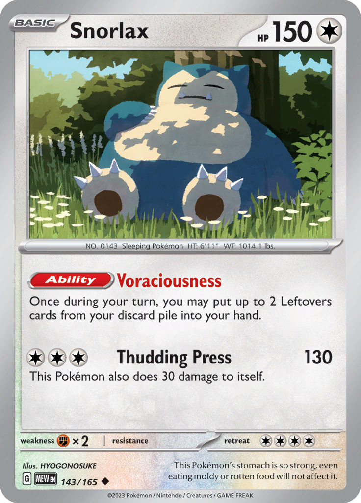 Snorlax (143/165) [Scarlet & Violet: 151] | Exor Games Dartmouth