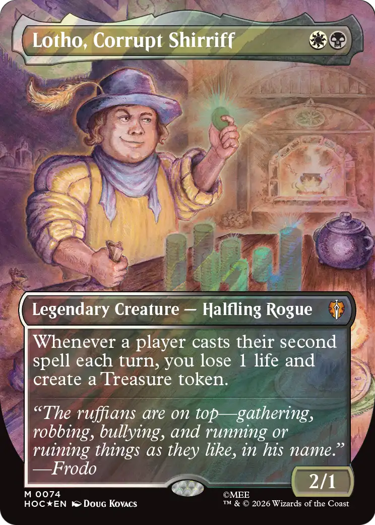 Lotho, Corrupt Shirriff (Borderless) (Surge Foil) [The Hobbit: Eternal-Legal] | Exor Games Dartmouth