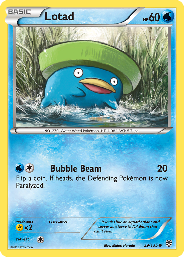 Lotad (29/135) [Black & White: Plasma Storm] | Exor Games Dartmouth
